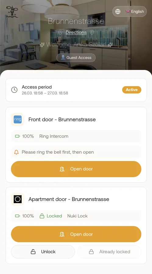 Guests walk in. Keys stay out.